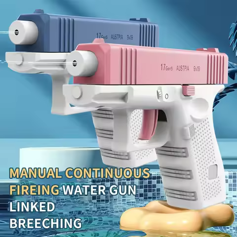Summer Water Gun non Electric Pistol High-pressure Full Automatic Shooting Kid Children Boys Girls A