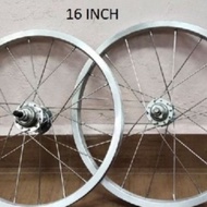 Bike Wheel 16 Inch Front and Rear Rim with Hub