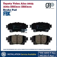Toyota Veloz Alza 2023 Altis ZRE211 ZRE212 REAR BRAKE PAD DISC PADS