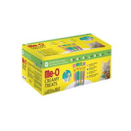 Me-O Creamy Treats 15g. x 100 ซอง (1 กล่อง) มีโอ ขนมแมวเลีย [ 3 ชุด : Perfect Mix Tuna Medley  Happy