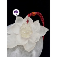 Crystal Citrine Quartz 9 Tails Fox Stone Pendant 29x25mm F922