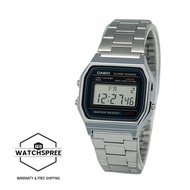 Casio Standard Digital Silver Stainless Steel Band Watch A158WA-1D A158WA-1