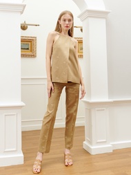 PIMNATTA Tintin Pants กางเกงขายาวทรงกระบอกเล็ก ทอลายโลโก้แบรนด์