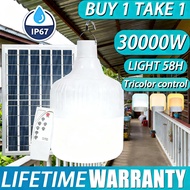 Solar light bulb light Solar light outdoor waterproof ip67 tri color bulb solar light indoor light