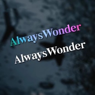 Always Wonder Car Stickers Trendy Stickers Rear Glass Car Triangle Window Decoration Waterproof Ling