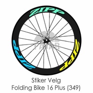 Zipp Stickers for Folding Bike Rims 16 Plus 1 3/8 (349) Price per piece