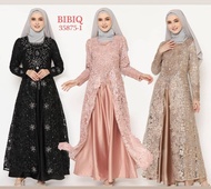 040424 Gamis Brokat Pesta Mewah Bibiq Fashion 35875 Baju Muslim Bahan