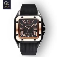 Fashion GUOU 8154 Top Brand Watches Luxury Wristwatches Rubber Silicon Brand Casual Dress Watch Woma