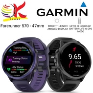 GARMIN FORERUNNER 570 47MM GPS RUNNING SMARTWATCH UP TO 18 HOURS OF BATTERY LIFE IN GPS MODE / SMART