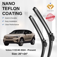 Volvo EC40 2024 - Present Premium Japan Tech Car Wiper Accessories 20”+24” Type 01/04 Clip- Includes