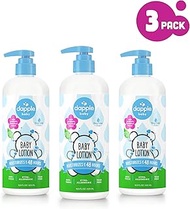 DAPPLE Baby Lotion, Fragrance Free Lotion, Plant Based, Hypoallergenic, 16.9 Fluid Ounces (Pack of 3