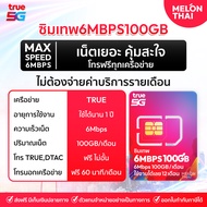 [ดีลปันโปร] ส่งฟรี** ซิมเทพ ซิมทรูมูฟ Sim True 30Mbps 15Mbps 6Mbps ซิมเน็ตรายปี Maxspeed โทรฟรีทุกเค