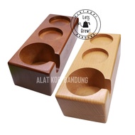 Porta Tamper Stand Holder size 58mm 3 holes Wood / Tamper Holder 58mm