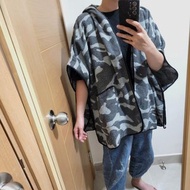 🌟 ( 買三送一 ) 清貨 全新 Oversize 寬鬆 大版 迷彩 針織 磨毛 有帽 蝙蝠袖 開胸 無扣 單層 外套 斗篷 建議SizeM-XXXXL 男裝 女裝 同款 春秋冬 剪標售 FG7962