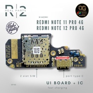 Mic SIM + IC Board for XIAOMI Redmi Note 11 Pro 4G Redmi Note 12 Pro 4G OG Super UI Board PCB Charge