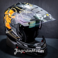 ZEUS HELM ZS613C AJ20 MODULAR | BLACK ORANGE | ZS613 C MUZZLE