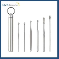 Techtrance 6 In 1 Ear Cleaning Kit Wax Removal Stainless Steel Earpick Tools Set With Metal 11B Cpp