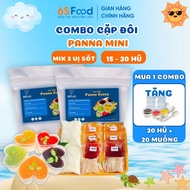 Combo Double Panna Mini Set Ingredients for Making Summer Panna Cotta Mix 3 Flavors finished product