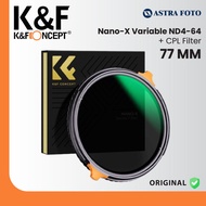 KNF Concept 77mm Nano-X Variable Filter ND4-64 + CPL K&F Lens Filter