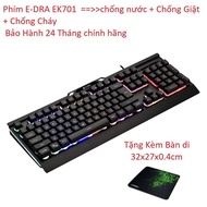 Edra EK701 Gaming Keyboard - Waterproof - RGB Led - Black -