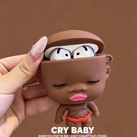 For Airpods 4 Pro 3 2 Natasha Baby 3D Earphone Case Shockprooffor Airpods Pro3 Dust Plug Cartoon Cha