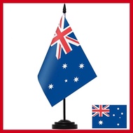 Deluxe Desk Flag of Australia Australian Desktop Flag with Solid Pole