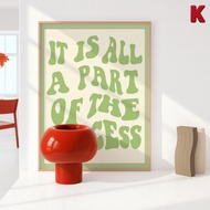 Kreasidekor Frame Poster Frame Quotes Part Process Aesthetic Wall Display Decoration