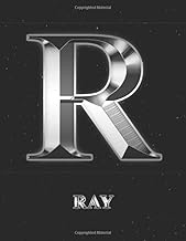Ray: 1 Year Daily Planner (12 Months) | Silver Effect Letter R Initial First Name | 2020 - 2021 | 36