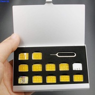 12-Slots-NANO+1-Slot-Card-Pin Aluminum Portable SIM Micro Pin SIM Card Nano Memory Card Storage Box 