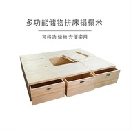 KY-D Tatami Wooden Box Bed Solid Wood Bed Widened Bed Board Type Bed Bay Window Floor Cabinet Storage Box VHY7