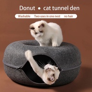 Large Jumbo Round Cat Toy Bed Tunnel 60cm Donut Tunnel Bed Cat House With Breather Hole Dog Bed Inte