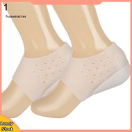 HUA  Silicone Invisible Height Increase Heel Pads Socks Liners Insoles Foot Protector