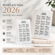 CALENDAR FOR PLANNER A5/A6 2026