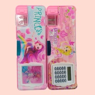 Magnetic Pencil Case + Princess Character Calculator | Princess Calculator Pencil Case