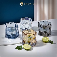 BREWISH Twisted Glass Cup Cocktail Transparent Glassware Tea Coffee Cup Heat Resistant Beverage Drin