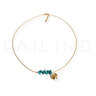 S925 Pure Silver Necklace Decorated With Auspicious Stones And A Charm Pendant That Conveys Meaning.