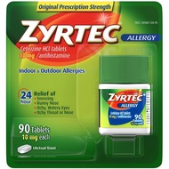 Allergy Tablets, Allegra Allergy 24hr 10mg, Cetirizine HCI 10 mg, Zyrtec Antihistamine Allergy 10mg 