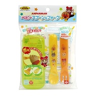 Japan LEC Anpanman Boxed Anti-Fouling Fork Spoon Set AKACHAN Akama