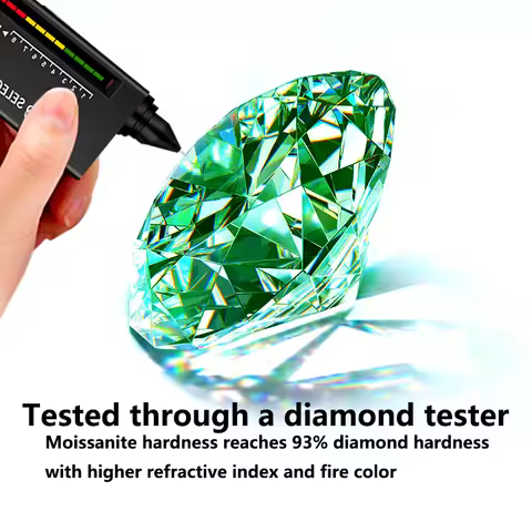 FIREING 2ct Elliptical Moissanite Ring Necklace Set 7x9MM with Certificate Tested with Diamonds S925