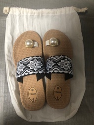 泰國 VPADA 珍珠裝飾編織拖鞋 6 碼