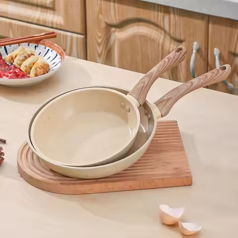 Non Stick Pan Frying Pan Home Style Steak Deep Frying Pan Induction Cooker Gas Stove Special Flat Bo