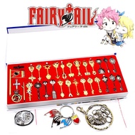 Fairy Tail Peripheral Keychain 35Star Spirit Key Zodiac12Palace Lucy Set with Keychain