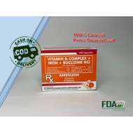APPETASON 100 Capsules Vitamin B-Complex + Iron + Buclizine HCI