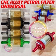 PETROL FILTER ALLOY CNC PENAPIS FUEL MINYAK CARBURETOR EX5 DREAM KRISS WAVE DASH SRL LC135 NSR RXZ TALIS TAPIS RACING