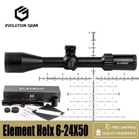 ELEMENT Optics HELIX 6-24X50 FFP First Focal Plane Riflescope w/ Zerostop 30mm Tube APR-2D MRAD Reti