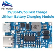 USB Fast Battery Charging Module 2S 3S 4S 5S BMS 4.5V-15V 18W 2A Protection