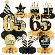 9 Pieces 65th Birthday decorations 65th birthday centerpieces for Tables Decorations Cheers to 65 Ye