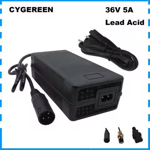 36V 5A Lead Acid Charger 36 Volt XLR 3PIN IEC For Battery Fast Charger with fan 43.2V