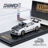 INNO 1:64 TOP SECRET R34 GT-R White Diecast Model Car