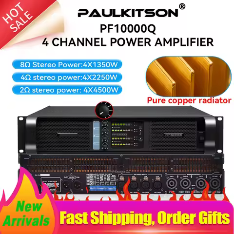 Paulkitson FP10000Q 4Channel Power Amplifier Pure Copper Amplifier Professiona Array Sound System DJ